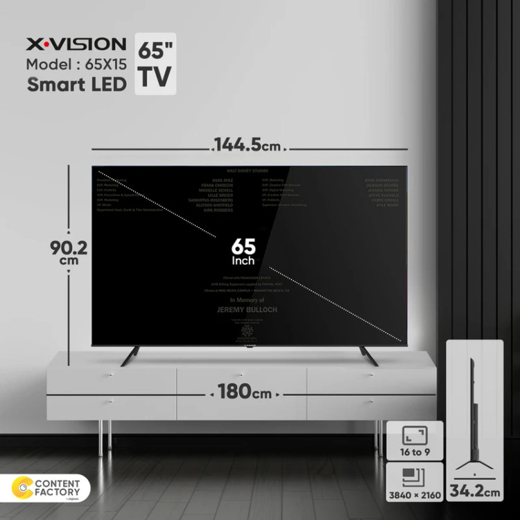 تلویزیون هوشمند ایکس ویژن مدل 65X15