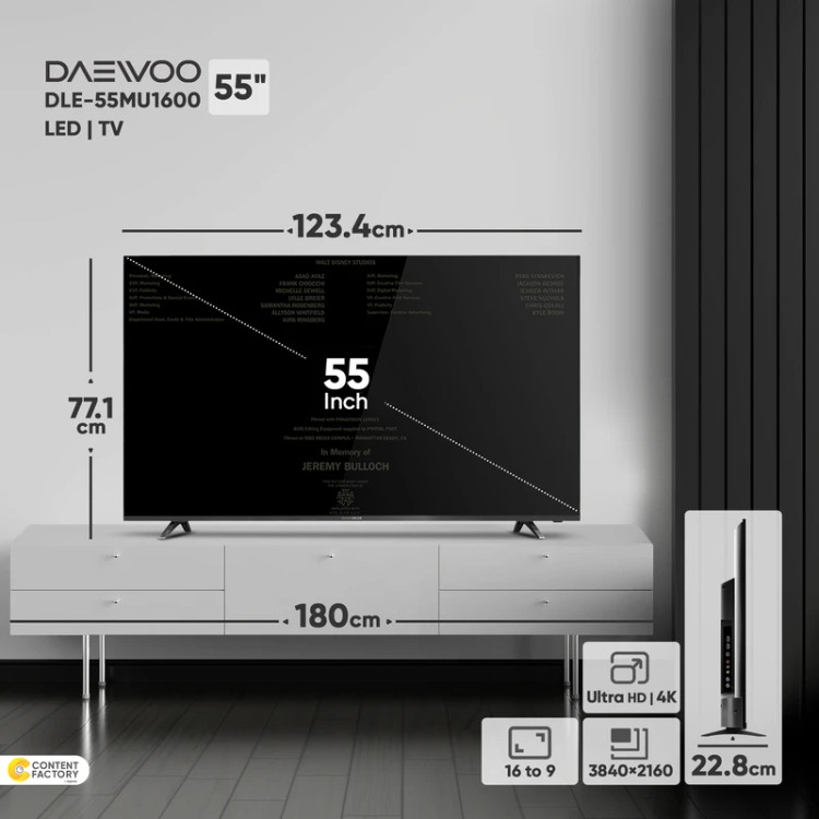تلویزیون ال ای دی دوو 55 اینچ مدل DLE-55MU1620