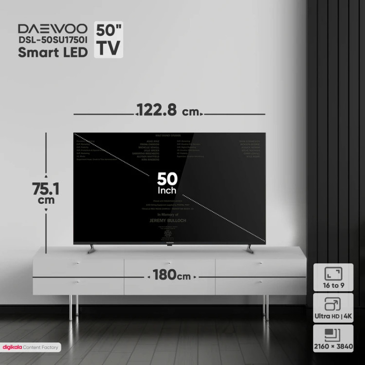 تلویزیون ال ای دی 50 اینچ دوو مدل DLE-50MU1620