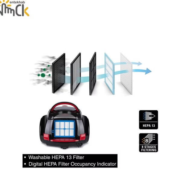 جارو برقی کیسه دار دوو مدلDVC-S22G و DVC-S22W
