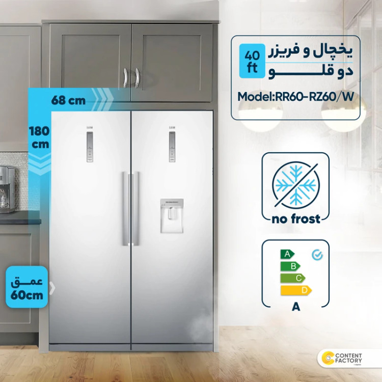 یخچال و فریزر دوقلو 40 فوت سام مدل RR60-RZ60/W