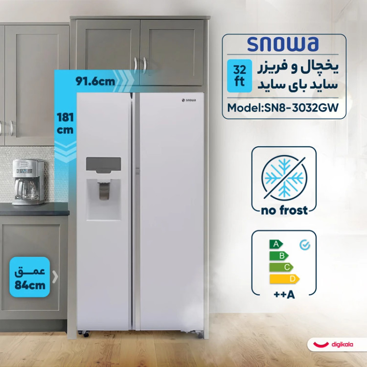 یخچال و فریزر 32فوت اسنوا مدل SN8-3032GW