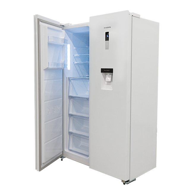یخچال و فریزر دوقلو ایکس ویژن مدل KTR630/KTF630 رنگ سفید و استیل