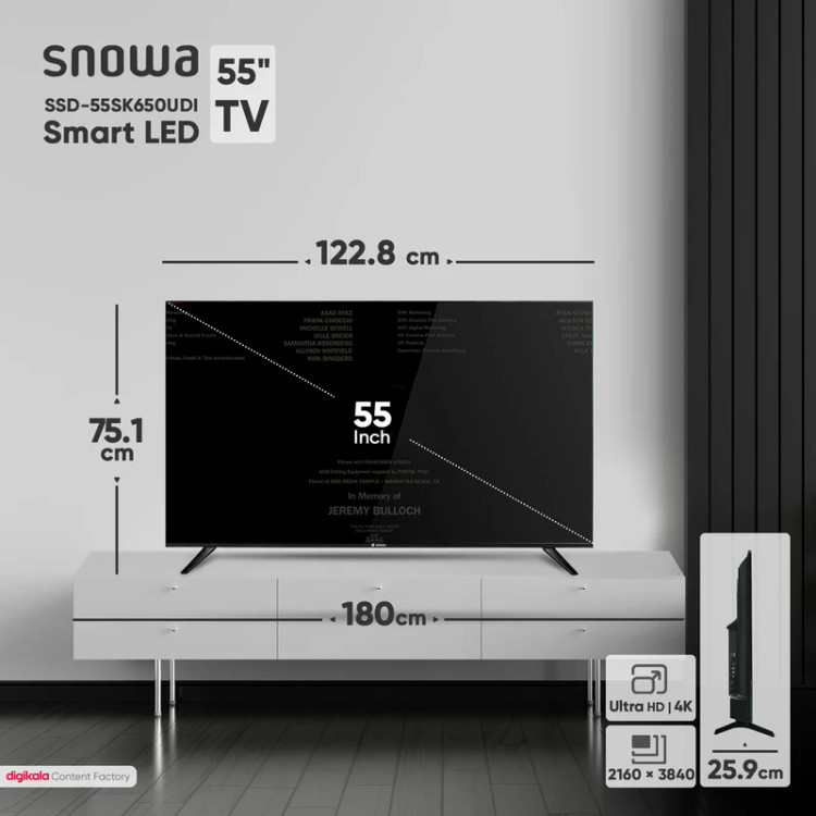 تلویزیون ال ای دی هوشمند اسنوا مدل SSD-55LS510U سایز 55 اینچ