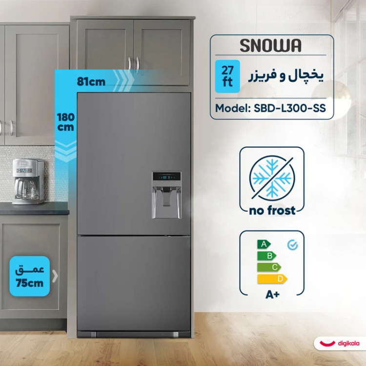یخچال و فریزر 26 فوت اسنوا مدل SBDi-L300 SS