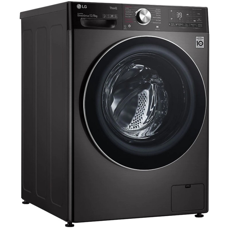 ماشین لباسشویی 12 کیلویی و خشک کن 8 کیلویی ال جی مدل WDV1260BRP رنگ مشکی