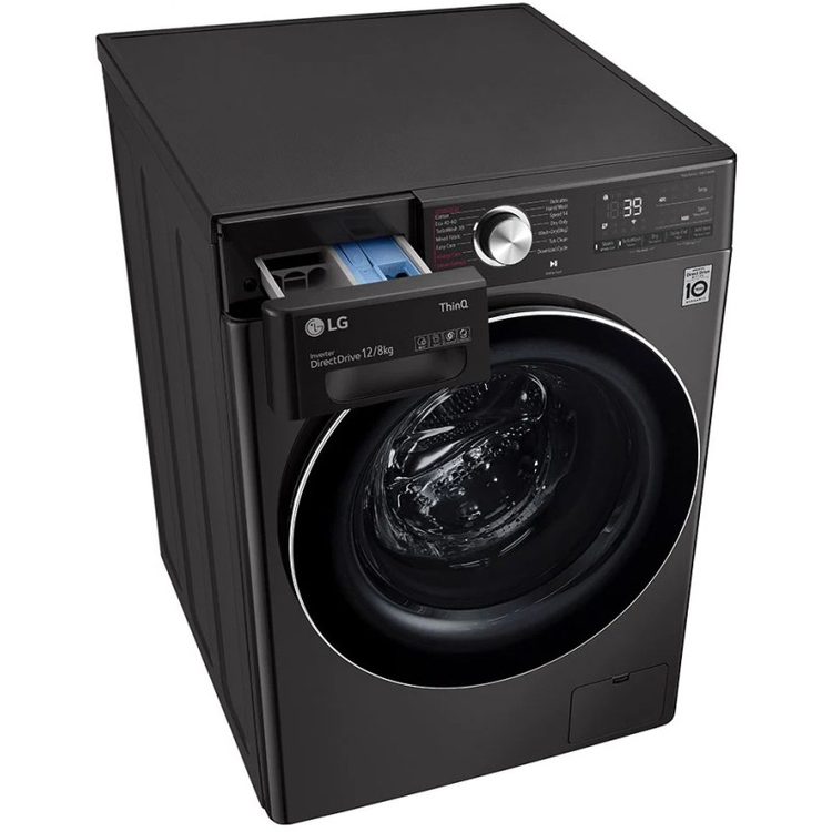 ماشین لباسشویی 12 کیلویی و خشک کن 8 کیلویی ال جی مدل WDV1260BRP رنگ مشکی