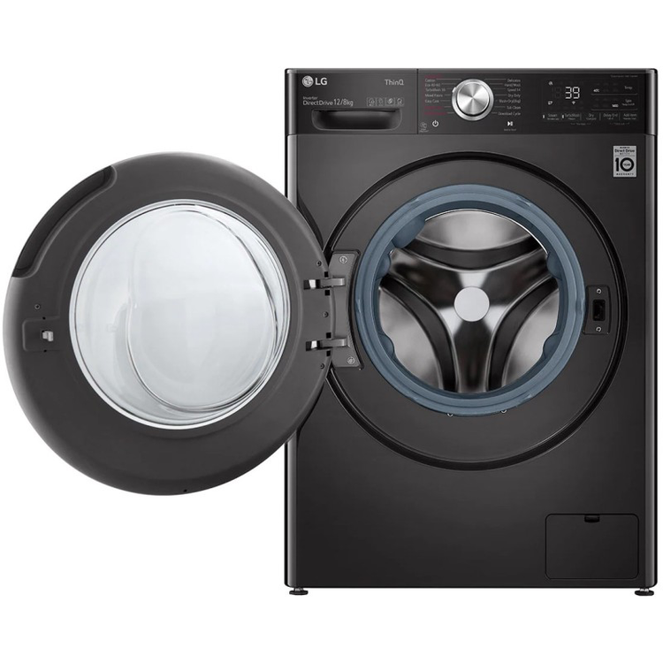 ماشین لباسشویی 12 کیلویی و خشک کن 8 کیلویی ال جی مدل WDV1260BRP رنگ مشکی