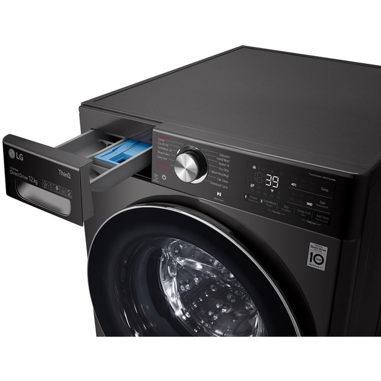 ماشین لباسشویی 12 کیلویی و خشک کن 8 کیلویی ال جی مدل WDV1260BRP رنگ مشکی