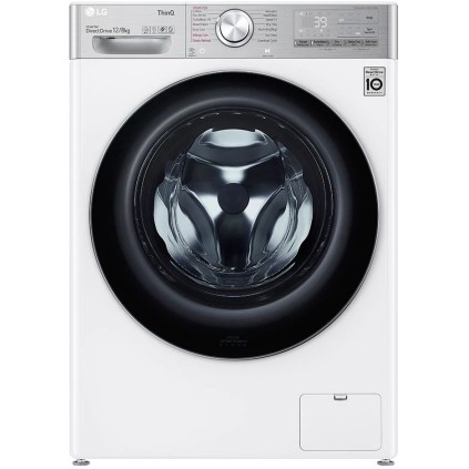 ماشین لباسشویی 12 کیلویی و خشک کن 8 کیلویی ال جی مدل WDV1260WRP رنگ سفید