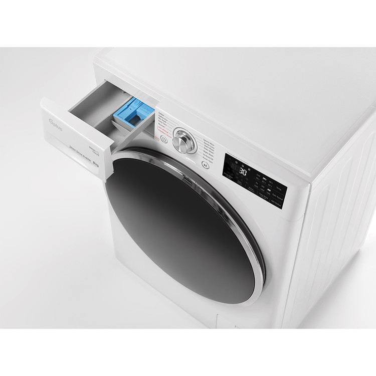 ماشین لباسشویی 8 کیلویی جی پلاس مدل GWM-M880 سفید و سیلور