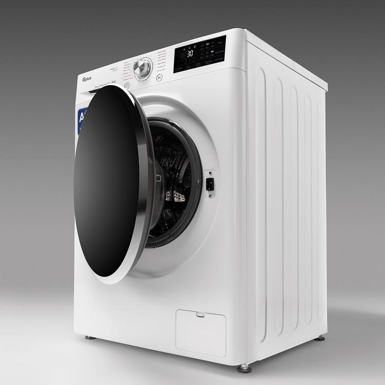 ماشین لباسشویی 8 کیلویی جی پلاس مدل GWM-M880 سفید و سیلور