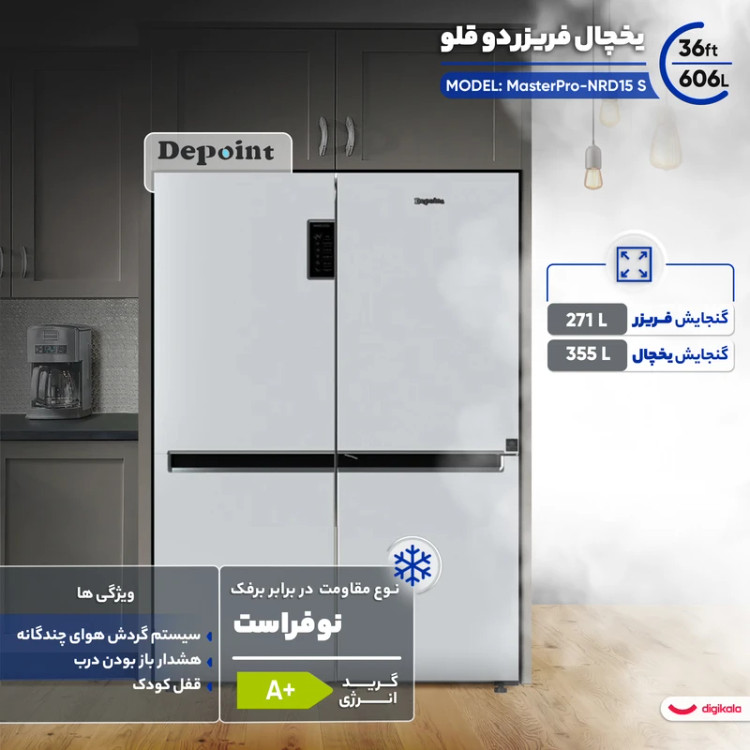 یخچال فریزر دوقلو 36 فوت دیپوینت مدل MasterPro S و MasterPro W