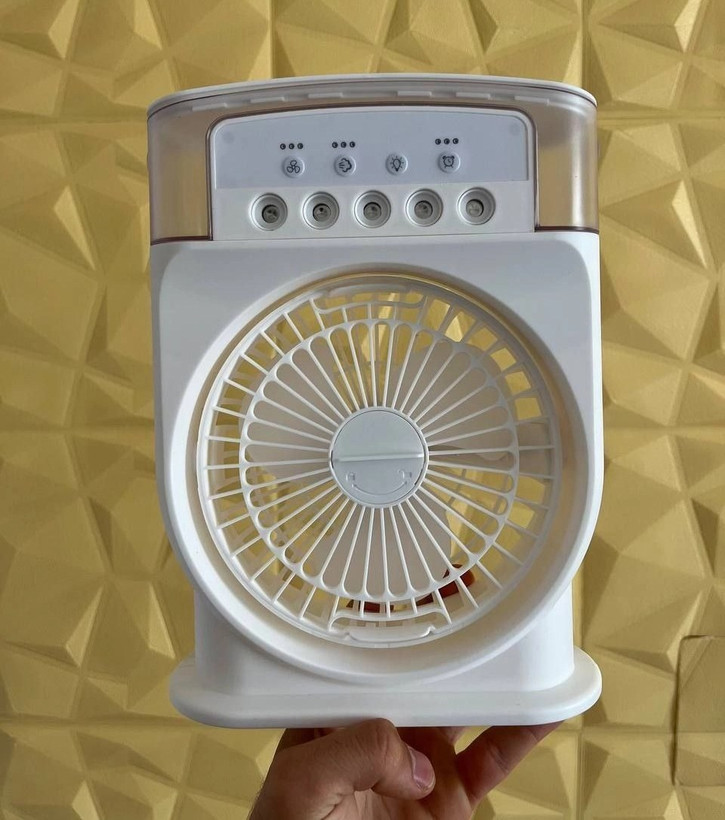 پنکه مه پاش رومیزی شارژی تک فن (Mini Portable Cooling Fan)