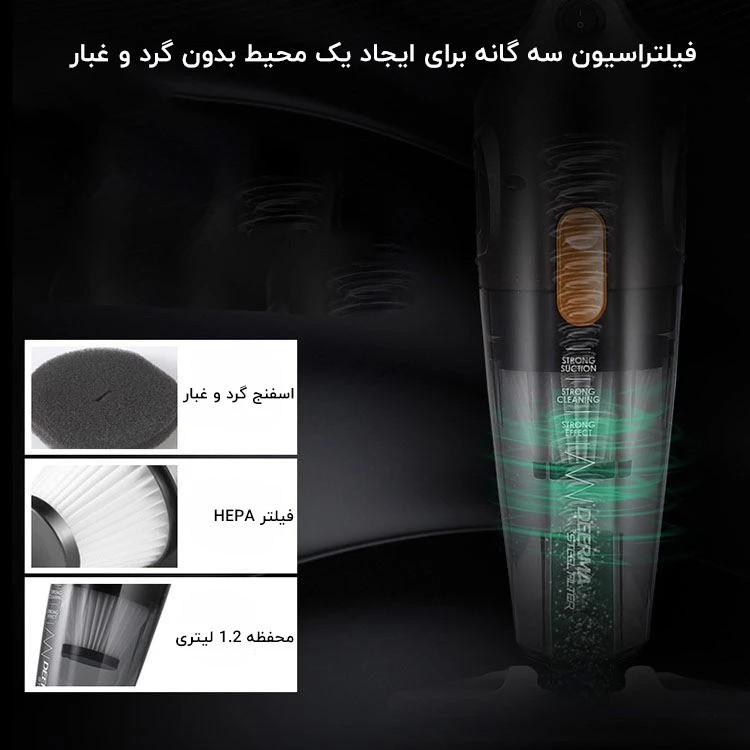 جارو برقی شیائومی مدل DX115C با قدرت مکش ۶۰۰ وات