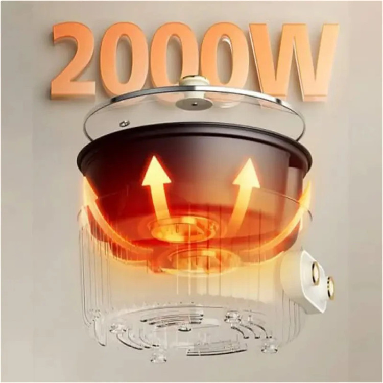 قابلمه برقی شیائومی مدل Deerma Multifunctional Electric Pot 6L DEM-DG50W