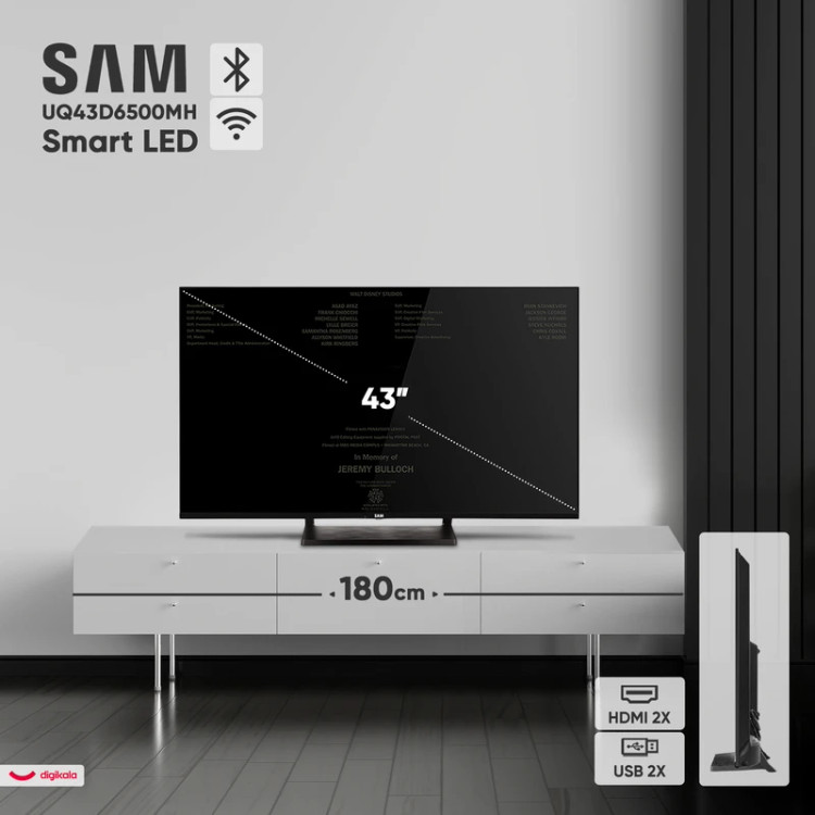 تلویزیون سام الکترونیک مدل UQ43D6500MH سایز ۴۳ اینچ Full HD LED