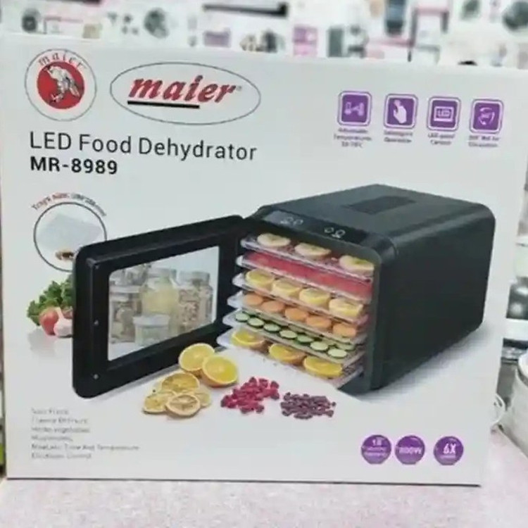 میوه خشک کن مایر مدل MR8989 با ۶ طبقه استیل ضد زنگ
