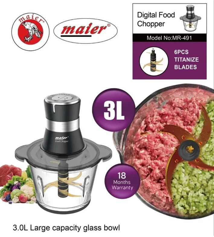 خردکن مایر مدل MR-491 ظرفیت ۳ لیتر با ۶ تیغه