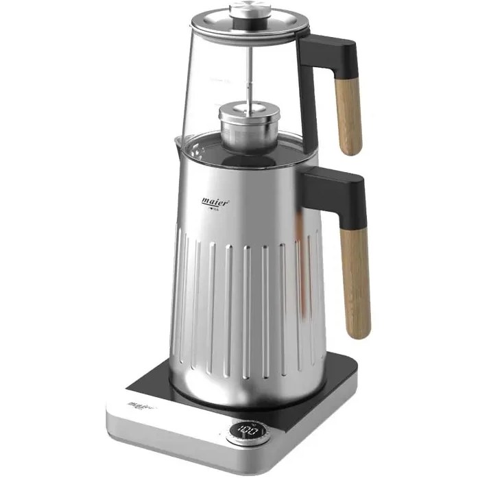 چای ساز مایر مدل MR-6767 ظرفیت ۱.۷ لیتر با کتری استیل ضد زنگ