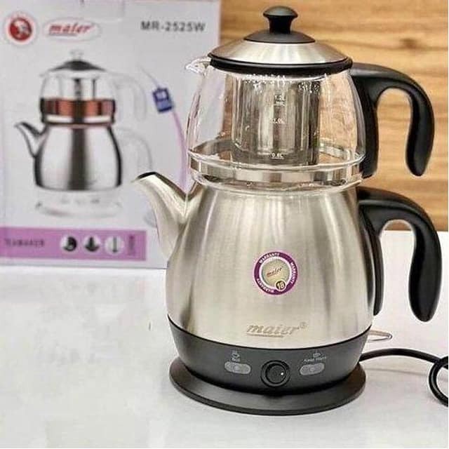 چای ساز مایر مدل MR2525 ظرفیت کتری ۳ لیتر استیل
