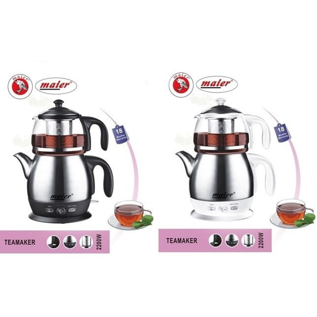 چای ساز مایر مدل MR2525 ظرفیت کتری ۳ لیتر استیل