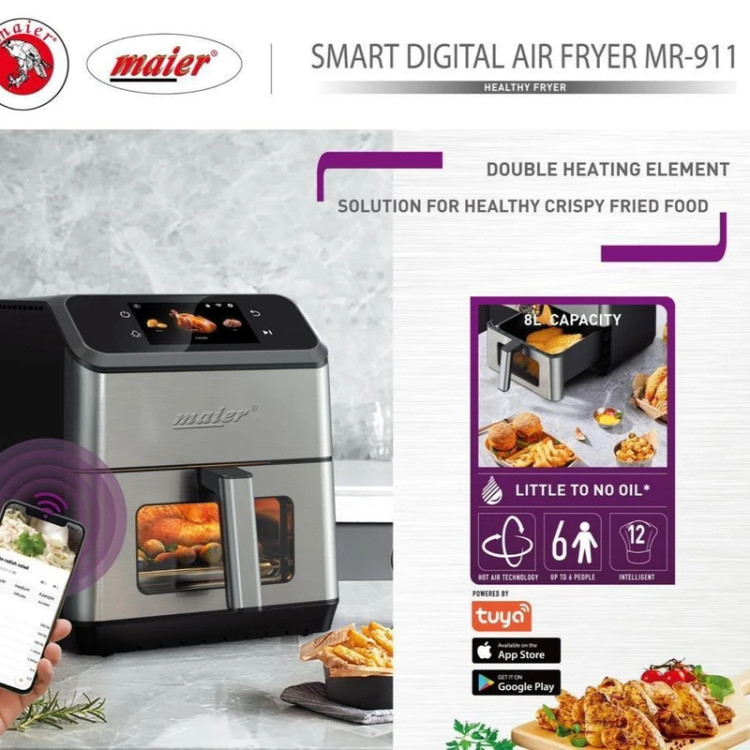 سرخ کن مایر MR-911 ظرفیت ۸ لیتر بدون روغن
