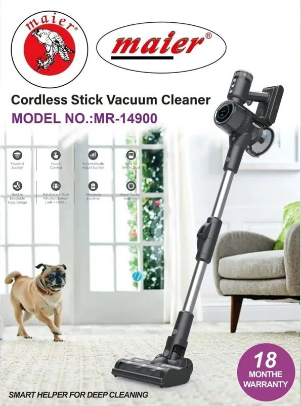 جارو شارژی مایر مدل MR14900 با زمان کارکرد ۶۰ دقیقه