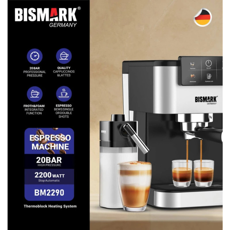 اسپرسو ساز 1800 میلیلیتر بیسمارک مدل BM-2290