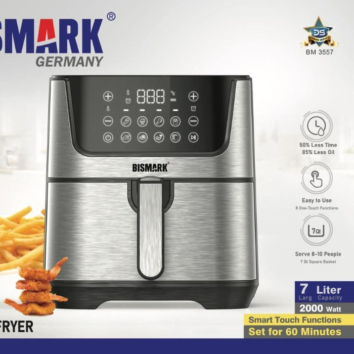 سرخ کن بدون روغن بیسمارک مدل BM-3557 ظرفیت 7 لیتری