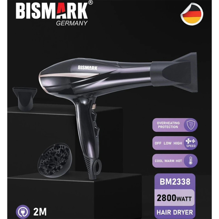 سشوار حرفهای 2800 وات بیسمارک مدل BM2338