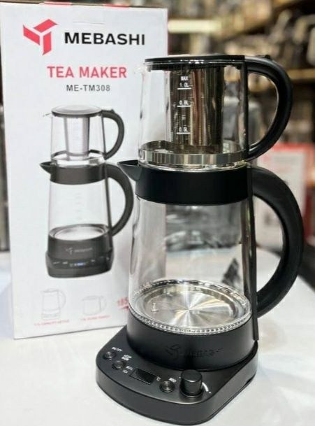 چای ساز مباشی مدل ME-TM308 ظرفیت کتری ۱.۷ لیتر با کتری شیشهای
