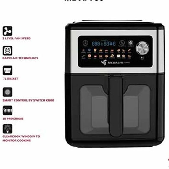 سرخ کن بدون روغن مباشی مدل ME-AF980 ظرفیت ۷ لیتری