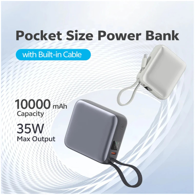 پاوربانک 35 وات کیو سی وای مدل PB10C ظرفیت 10000 میلیآمپر ساعت