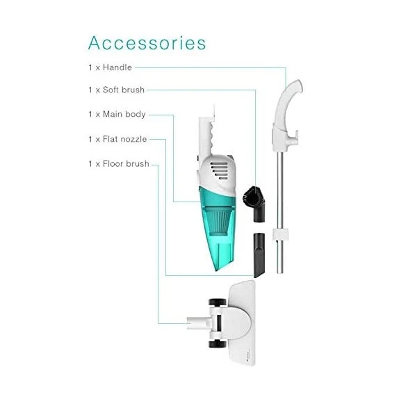 جارو شارژی عصایی درما مدل DX118C با موتور 600 وات