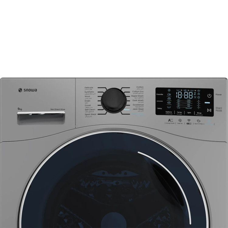 ماشین لباسشویی 9 کیلوگرم اتوماتیک اسنوا مدل SNW-9050S و SNW-9050W