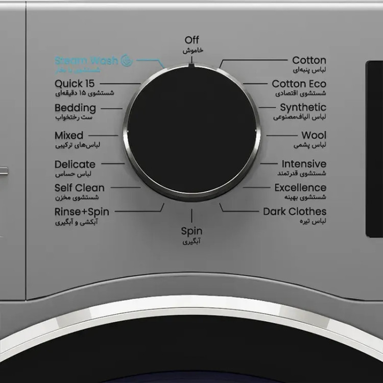ماشین لباسشویی اسنوا مدل SNW-9010W و SNW-9010S ظرفیت 9 کیلوگرم موتور Direct Drive