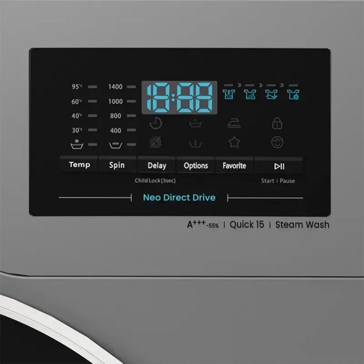 ماشین لباسشویی اسنوا مدل SNW-9010W و SNW-9010S ظرفیت 9 کیلوگرم موتور Direct Drive